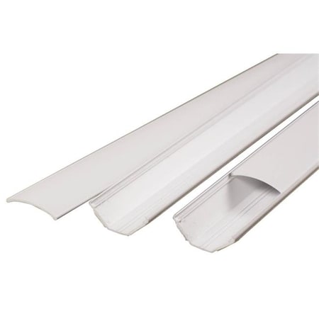 Wiremold Raceway, 1-1/2 in W, 5/8 in H, 5 ft L, White C40